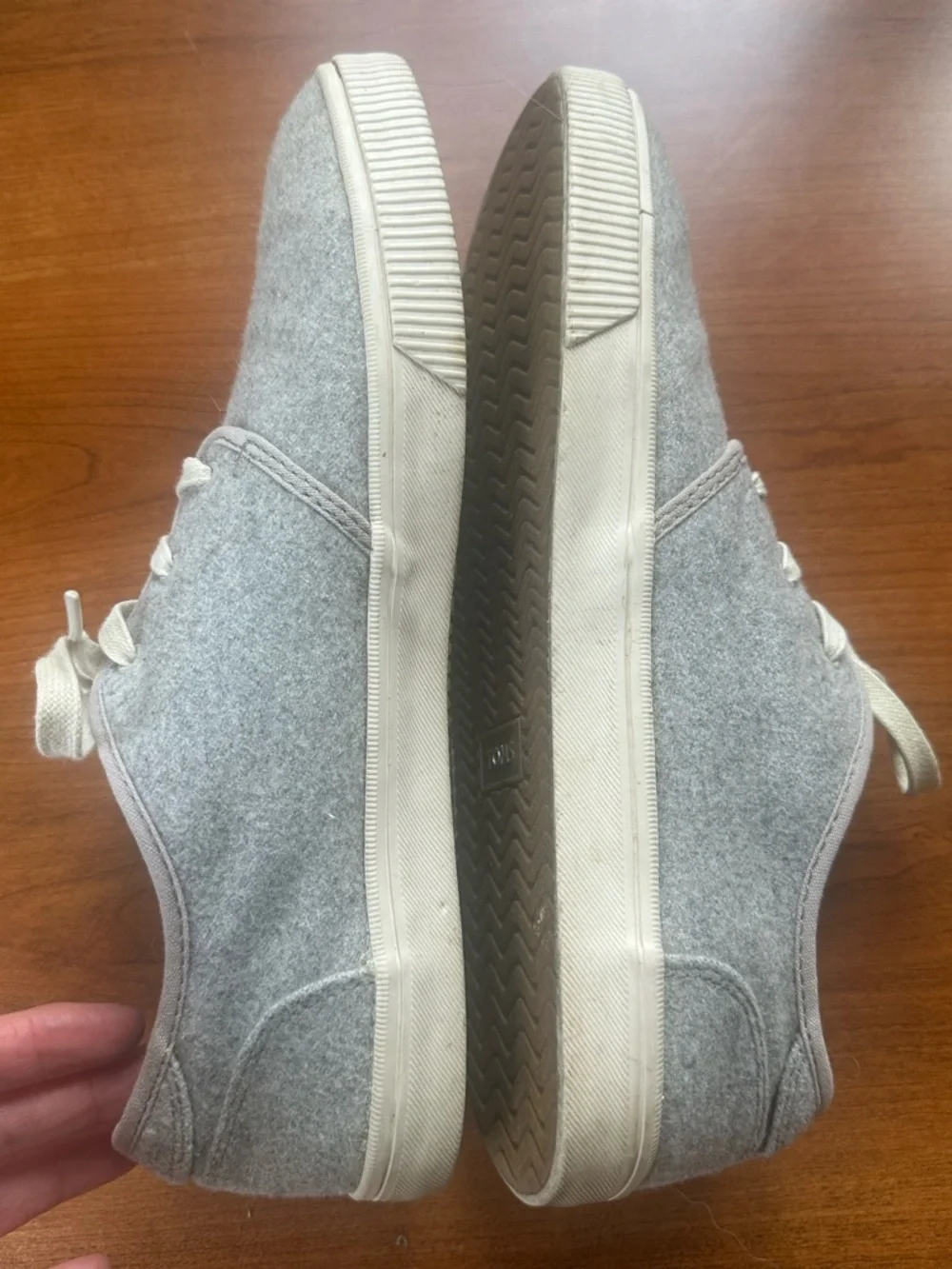 Toms Men's Gray Carlo Drizzle Felt Casual Lace-Up Sneakers Sz 10